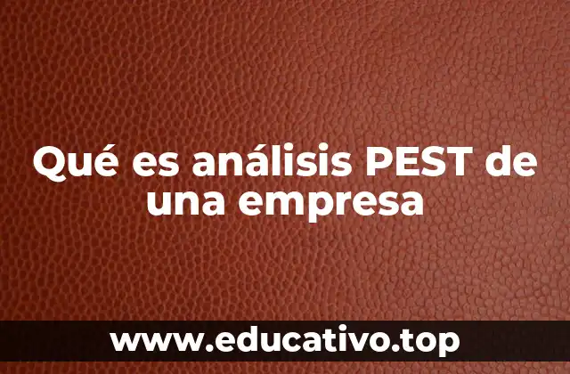 Qué es análisis PEST de una empresa