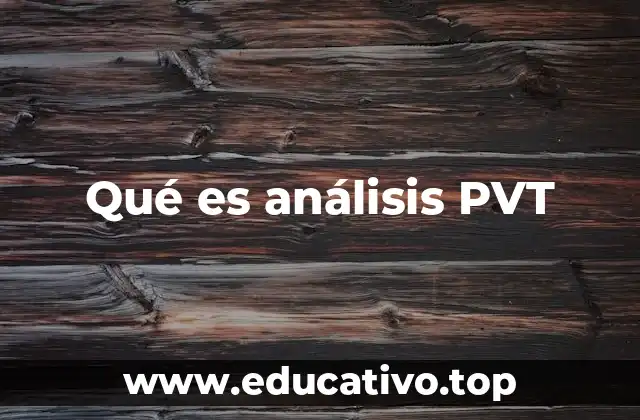 Qué es análisis PVT