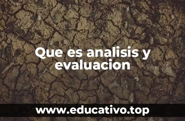 Que es analisis y evaluacion