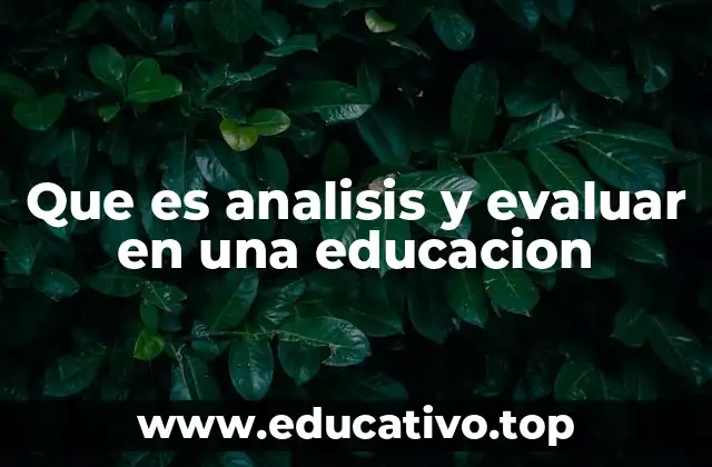 La importancia del análisis y la evaluación en el diseño curricular