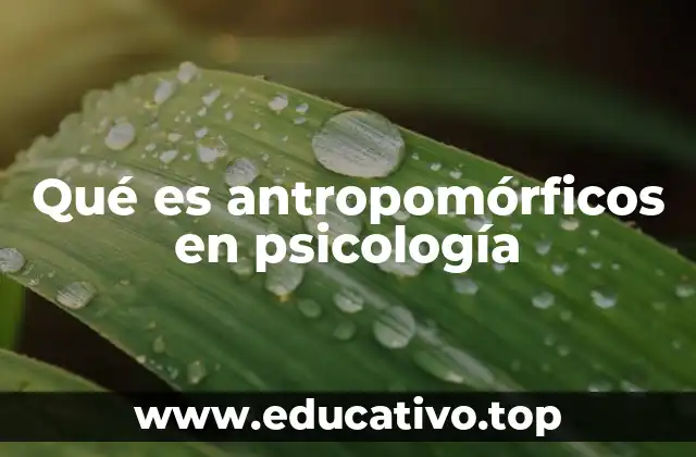 Qué es antropomórficos en psicología