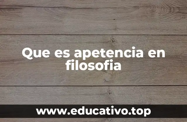 La apetencia como motor del comportamiento humano