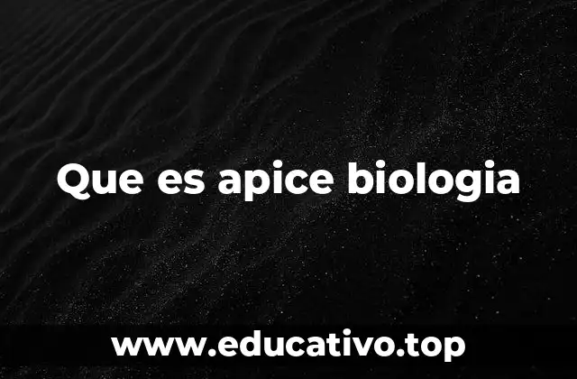 Que es apice biologia