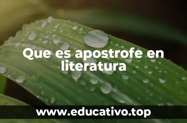 Que es apostrofe en literatura