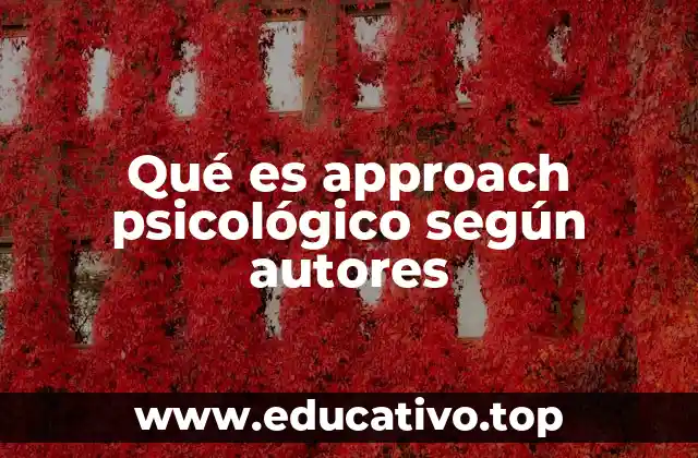Qué es approach psicológico según autores