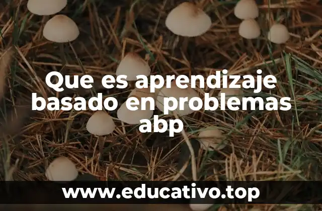 Que es aprendizaje basado en problemas abp