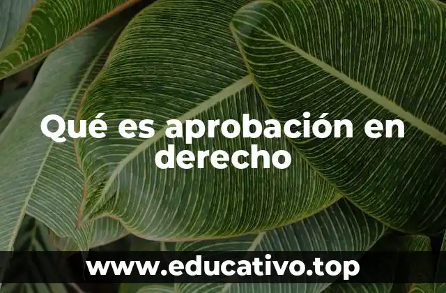 Qué es aprobación en derecho