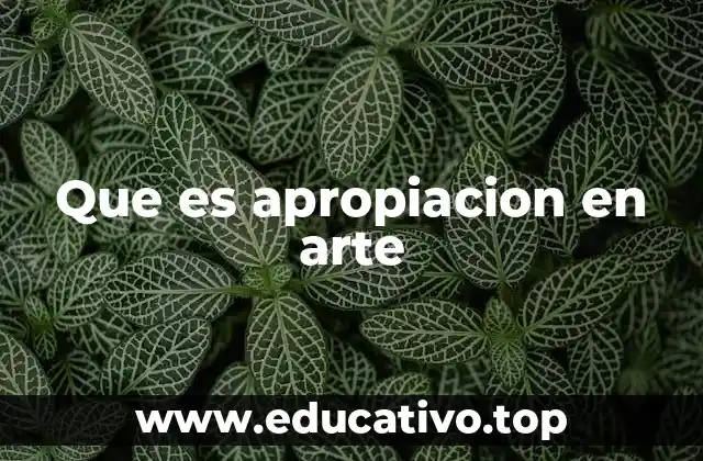 Que es apropiacion en arte