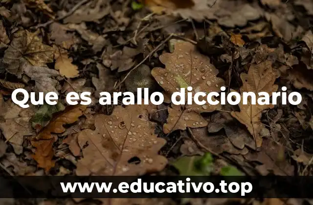 Que es arallo diccionario