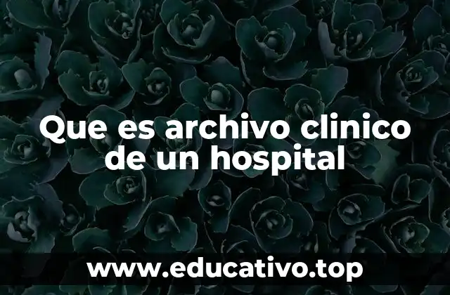 Que es archivo clinico de un hospital