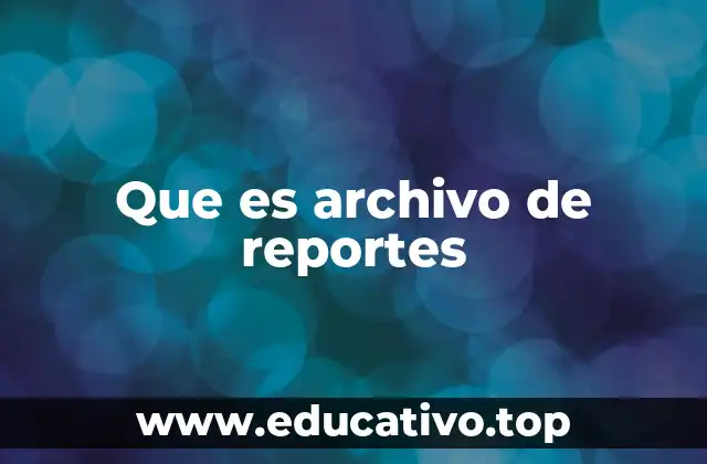 Que es archivo de reportes