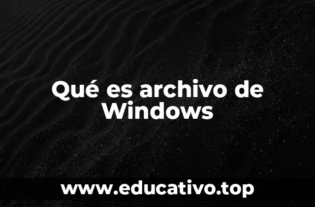 La estructura interna de los archivos en Windows