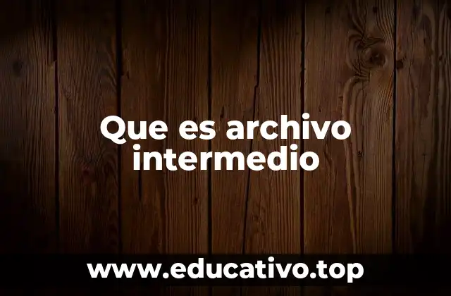 Que es archivo intermedio