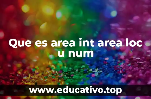 Que es area int area loc u num