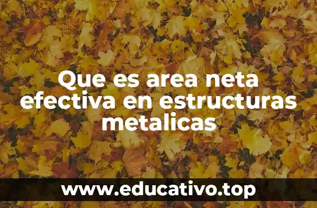 Que es area neta efectiva en estructuras metalicas