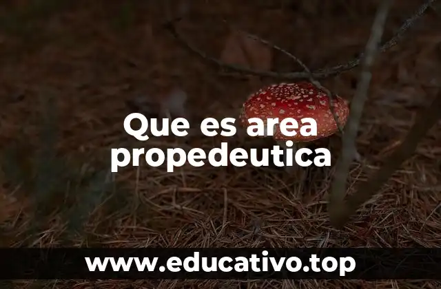 Que es area propedeutica