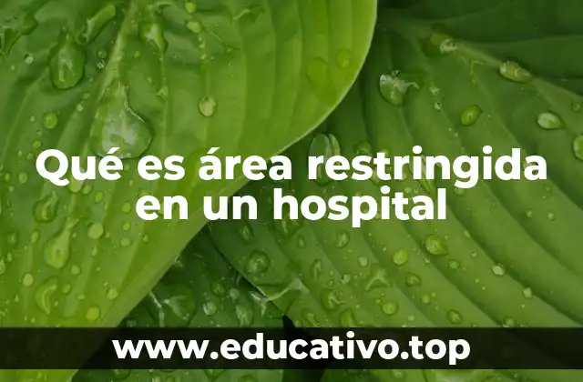 Qué es área restringida en un hospital