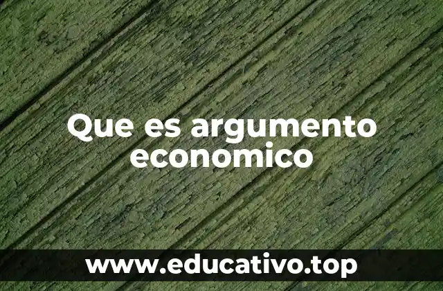 Que es argumento economico