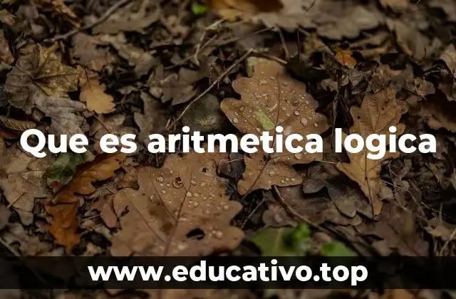 Que es aritmetica logica