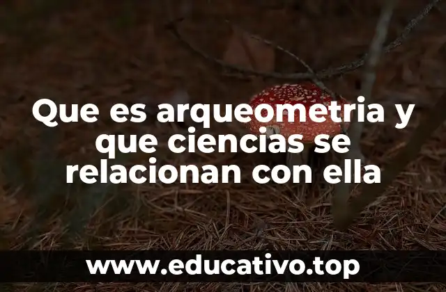 Que es arqueometria y que ciencias se relacionan con ella