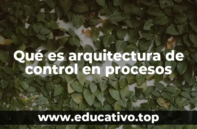 Qué es arquitectura de control en procesos