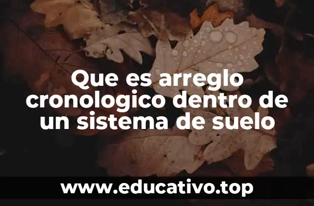 Que es arreglo cronologico dentro de un sistema de suelo