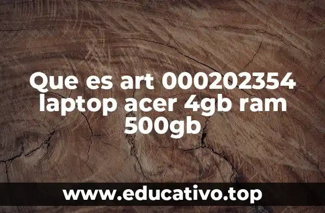 Que es art 000202354 laptop acer 4gb ram 500gb