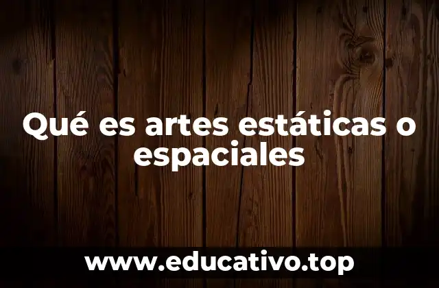 Qué es artes estáticas o espaciales