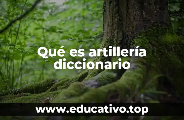 Qué es artillería diccionario