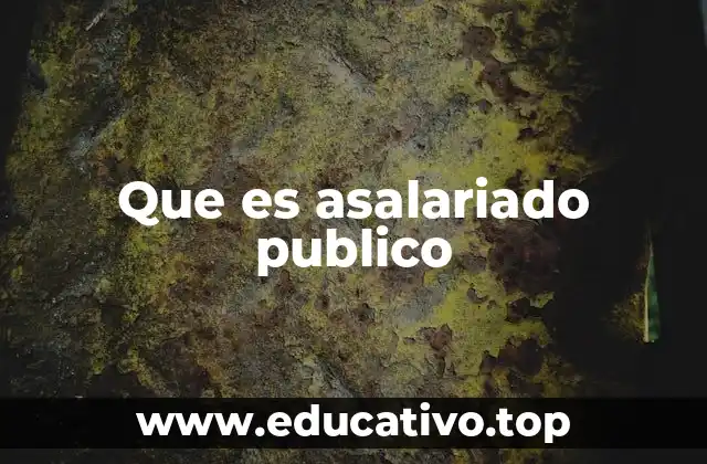 Que es asalariado publico