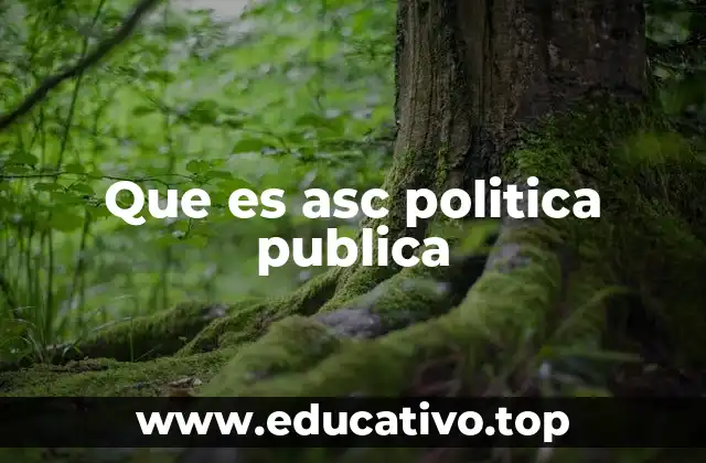 Que es asc politica publica