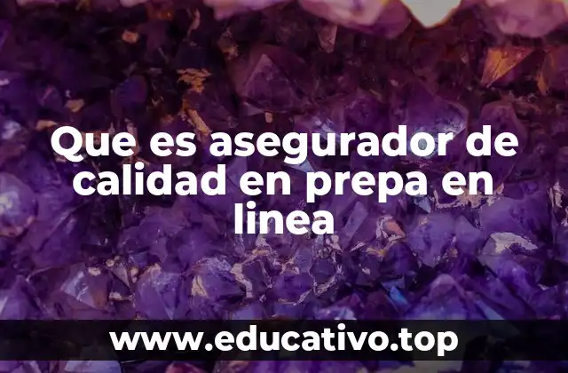 Que es asegurador de calidad en prepa en linea