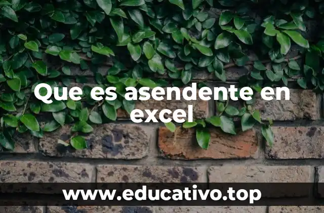 Que es asendente en excel