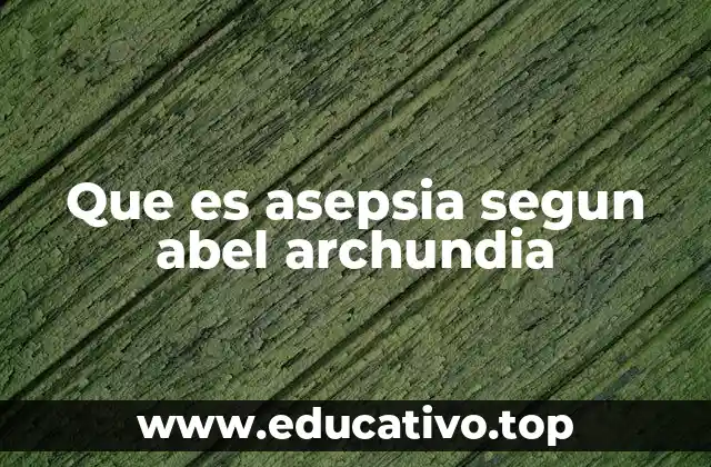 Que es asepsia segun abel archundia