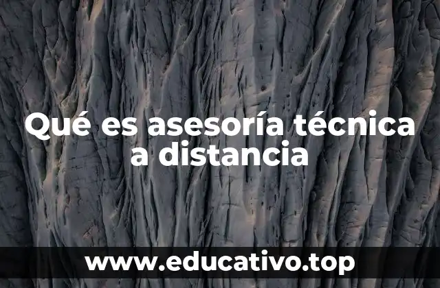 Qué es asesoría técnica a distancia