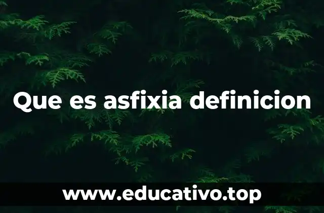 Que es asfixia definicion