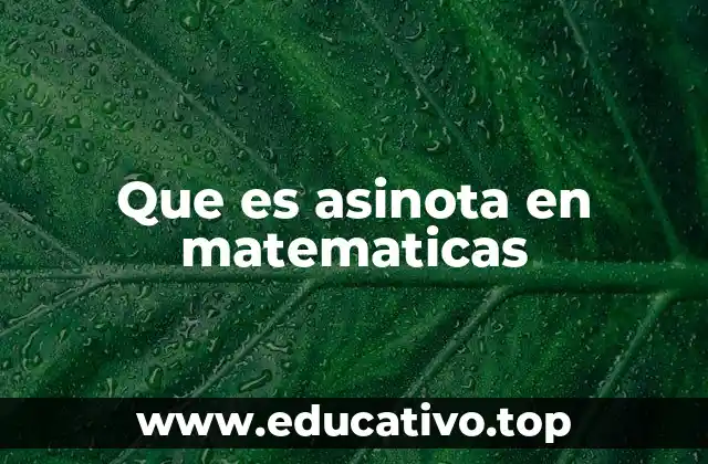 Que es asinota en matematicas