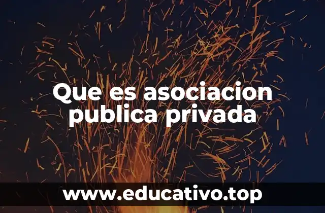 Que es asociacion publica privada