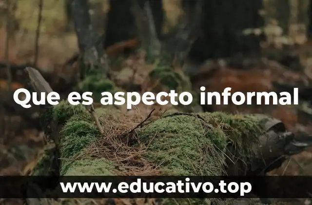 Que es aspecto informal