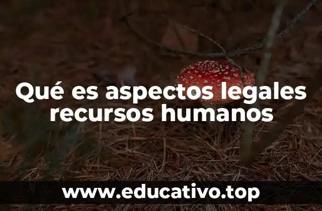 Qué es aspectos legales recursos humanos