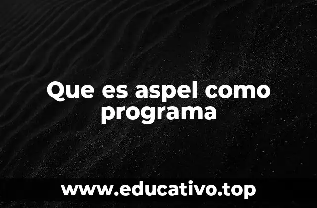 Que es aspel como programa