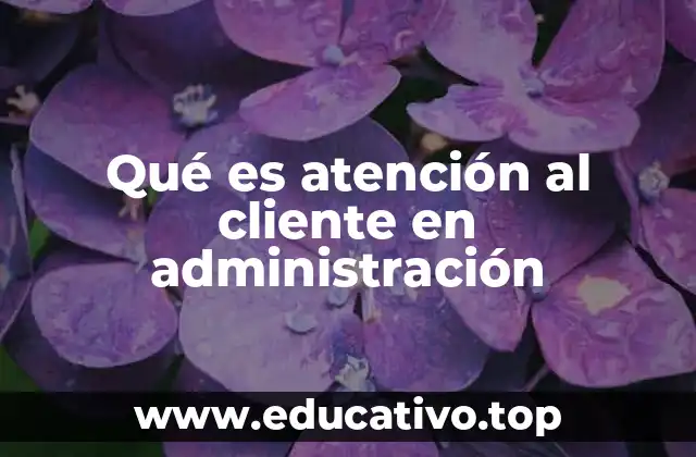 Qué es atención al cliente en administración