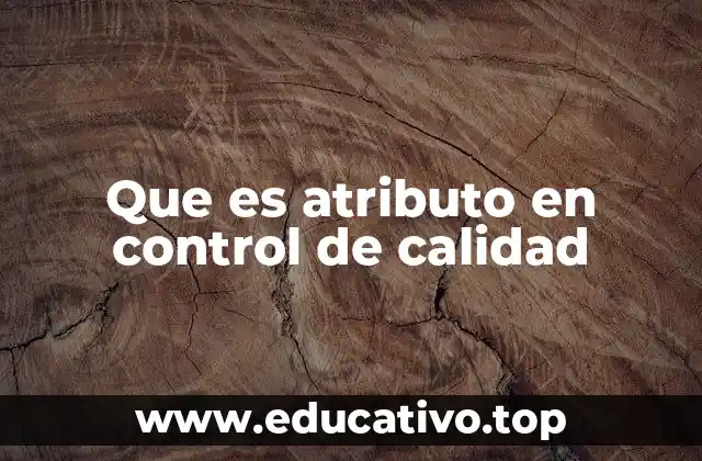 Que es atributo en control de calidad