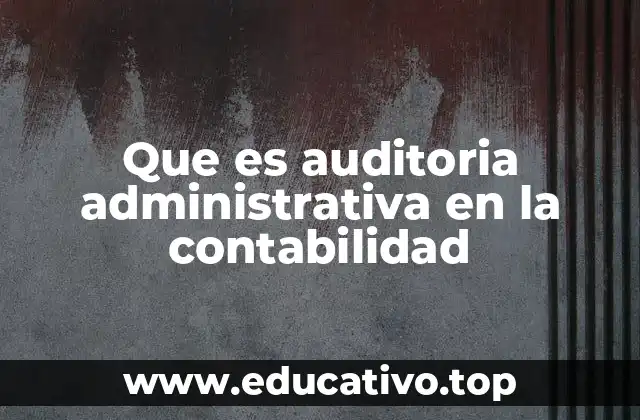 Que es auditoria administrativa en la contabilidad