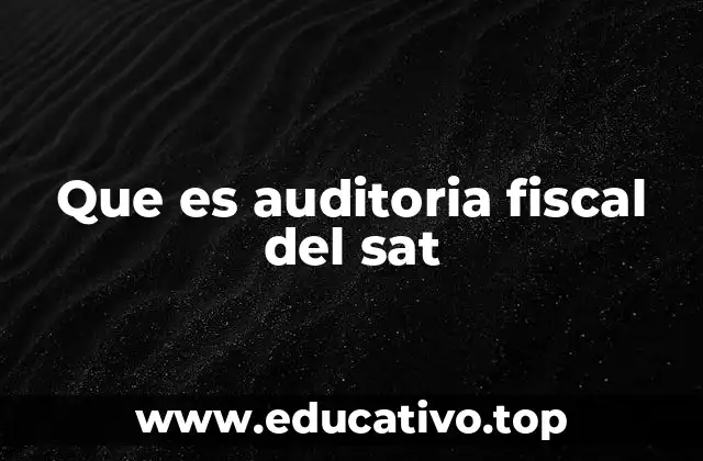 Que es auditoria fiscal del sat