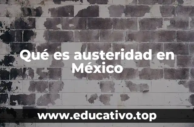 Qué es austeridad en México