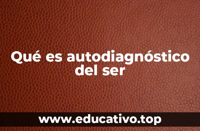 Qué es autodiagnóstico del ser