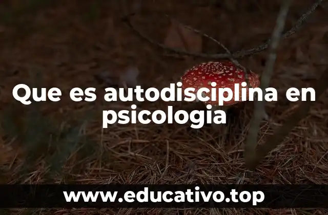 Que es autodisciplina en psicologia
