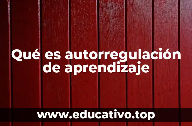 Qué es autorregulación de aprendizaje