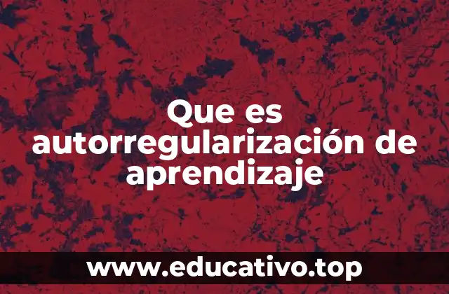 Que es autorregularización de aprendizaje